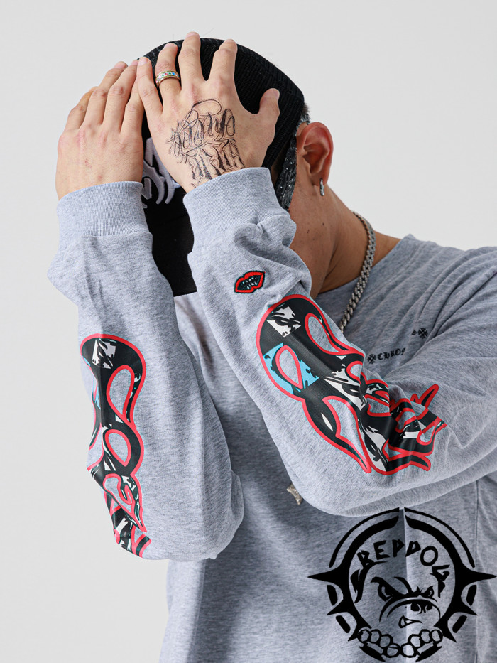 Creative Soccer Street Graffiti Print Crew Neck Sweatshirt
