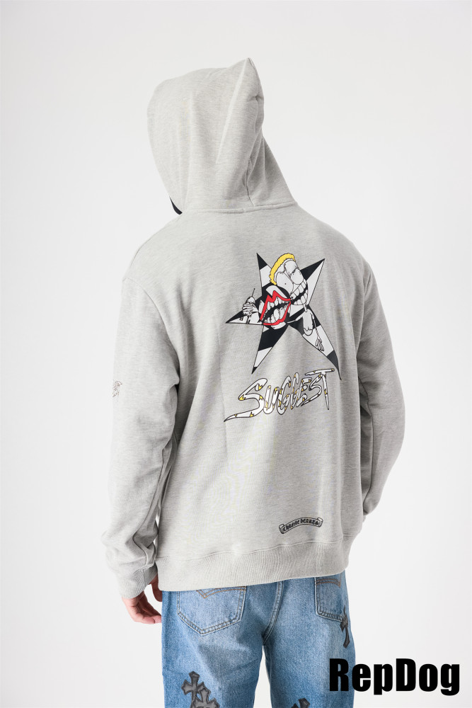 [Buy One Get One Free]Matty boy star hoodie grey