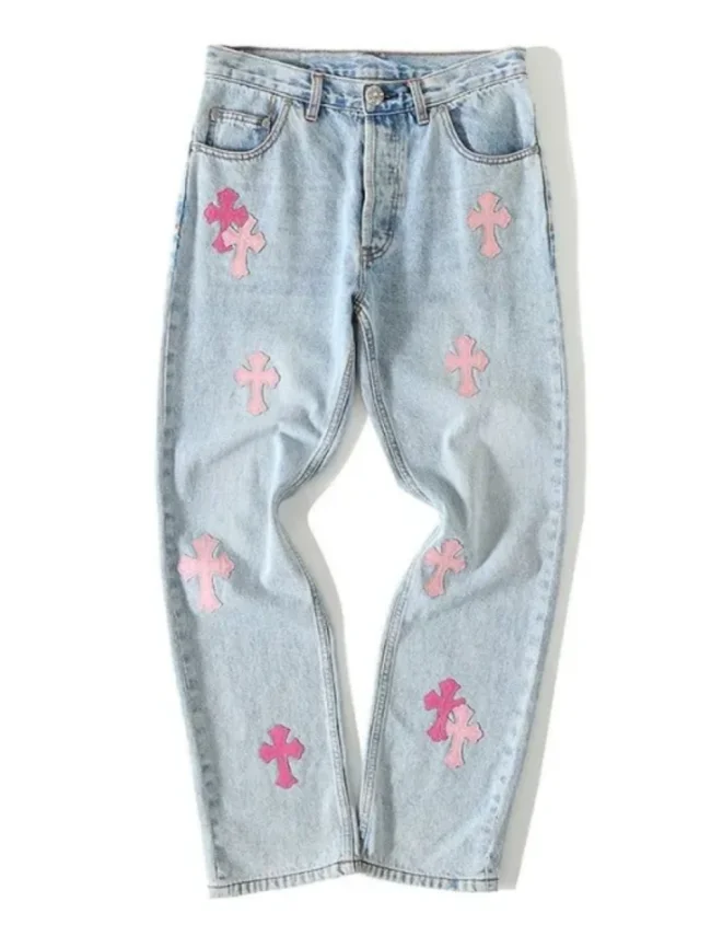 1:1 quality version Lambskin Red Cross jeans