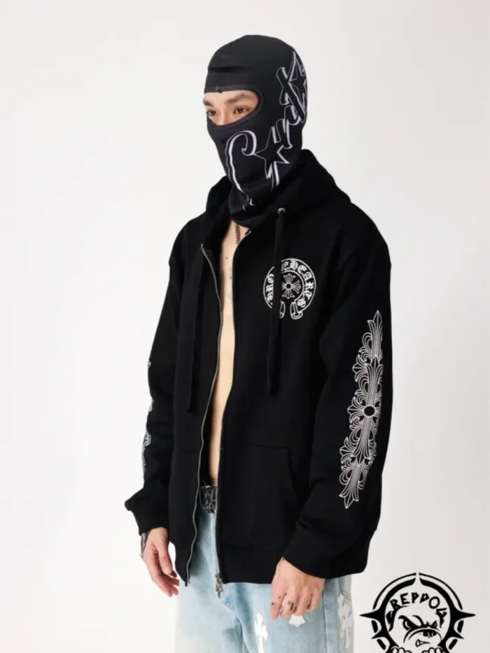  Malibu limited horseshoe print zipper hoodie