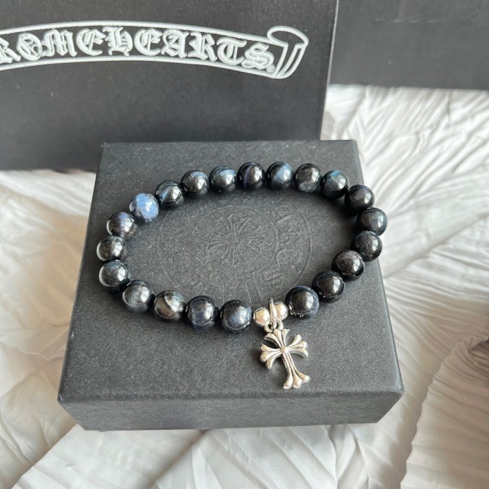 pure silver-Blue tiger Eye stone pendant string