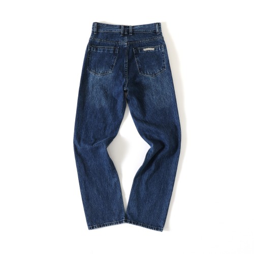 1:1 quality version Pure Silver Button Flame Ginza Limited Jeans