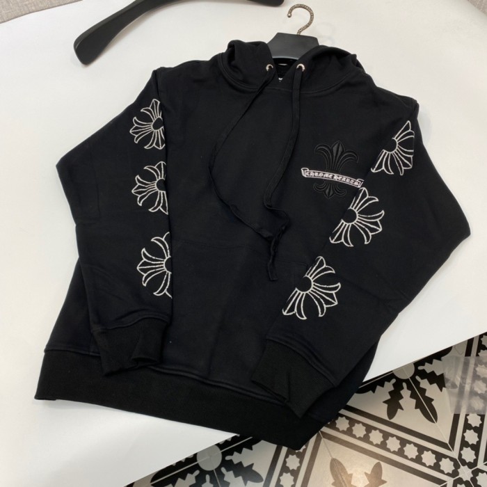 1:1 quality version Embroidered Scout flower logo Incomplete horseshoe hoodie