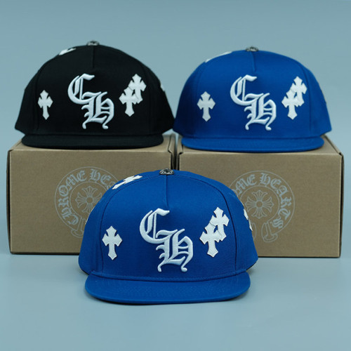 embroidered logo flat brim cap 4 colors