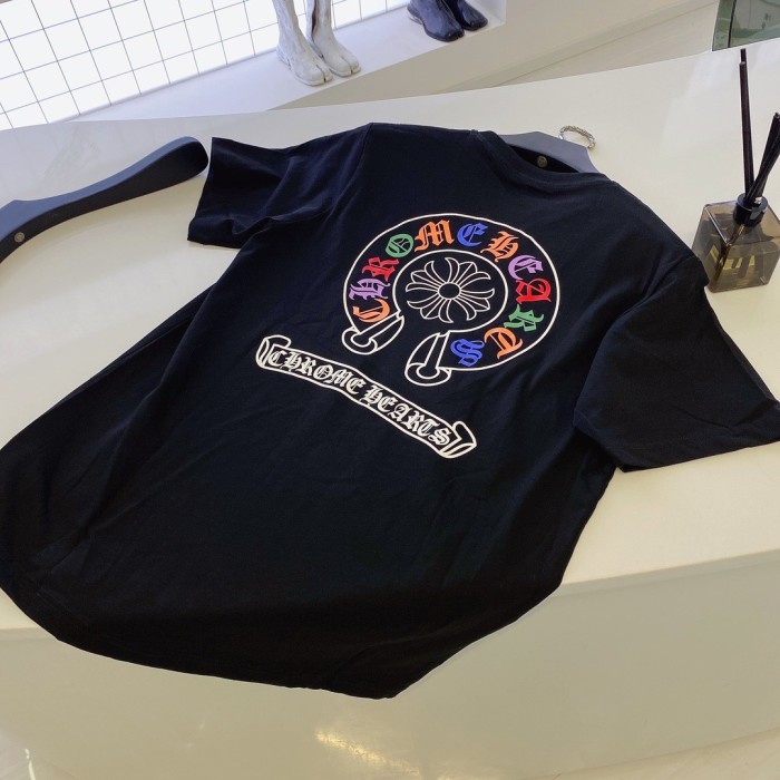 1:1 quality version Three-color Embroidery Cross Scroll tee 2 colors