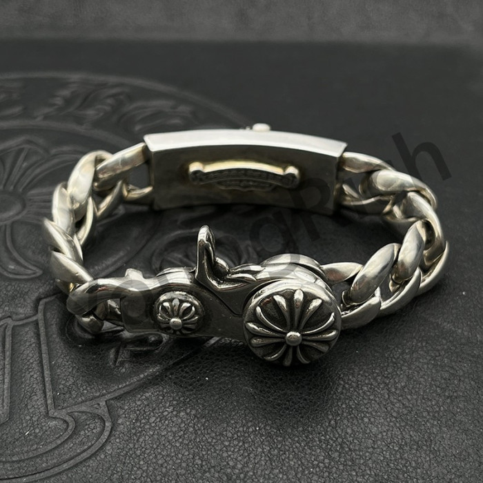 1:1 quality version CH Pure Silver Sword Lobster Buckle Long Crucifix Lobster Buckle Bracelet