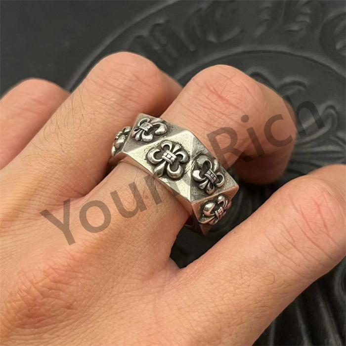 CH Vintage Cross Cross Flower Tomb Sword Hexagram Ring 26 colors