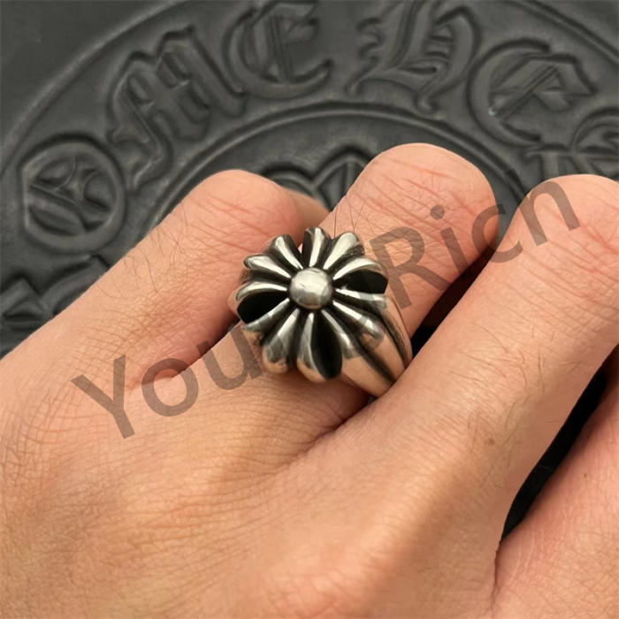 CH Vintage Cross Cross Flower Tomb Sword Hexagram Ring 26 colors