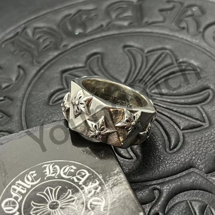 CH Vintage Cross Cross Flower Tomb Sword Hexagram Ring 26 colors