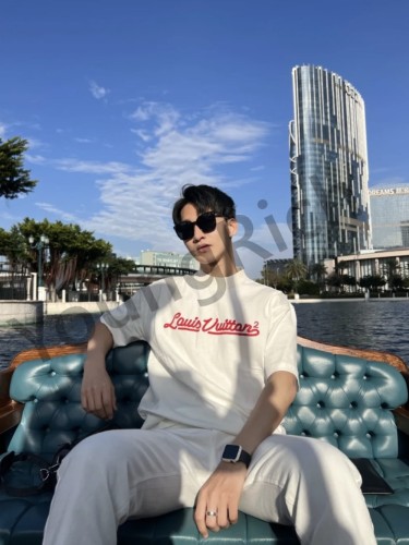 1:1 quality version Woolen Letter tee