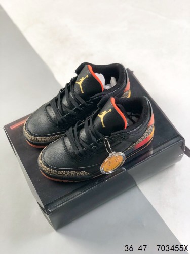 Generation 3 Black and Orange Crackle Basketball Shoes