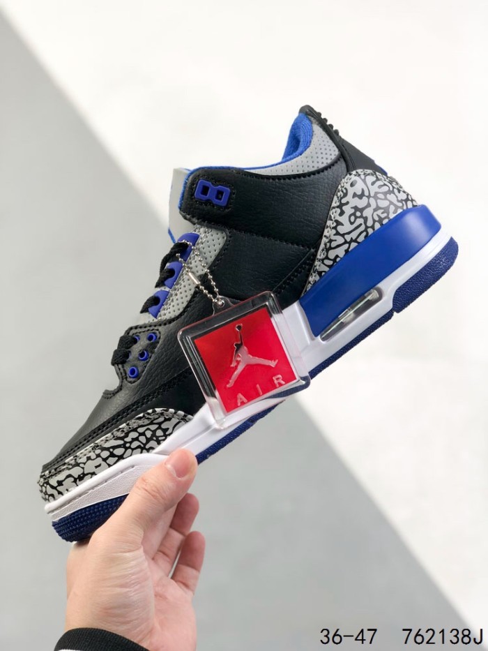 @j3 Black and Blue Crackle Basketball Shoes