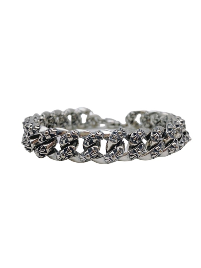1:1 quality version Cross Engraved Lobster Clasp Bracelet