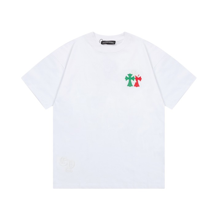 Cross Patchwork Leather tee  2 colors