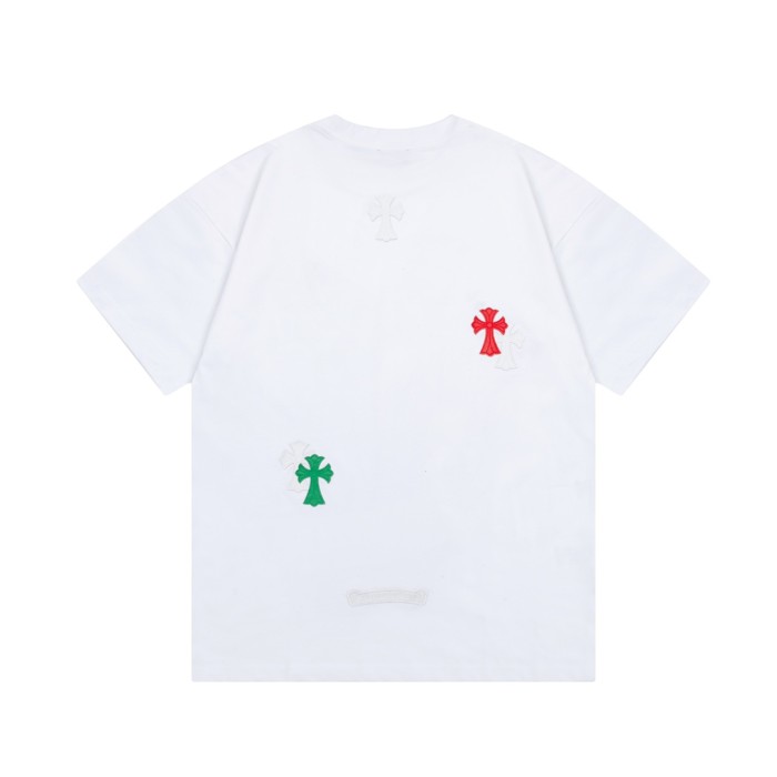 Cross Patchwork Leather tee  2 colors