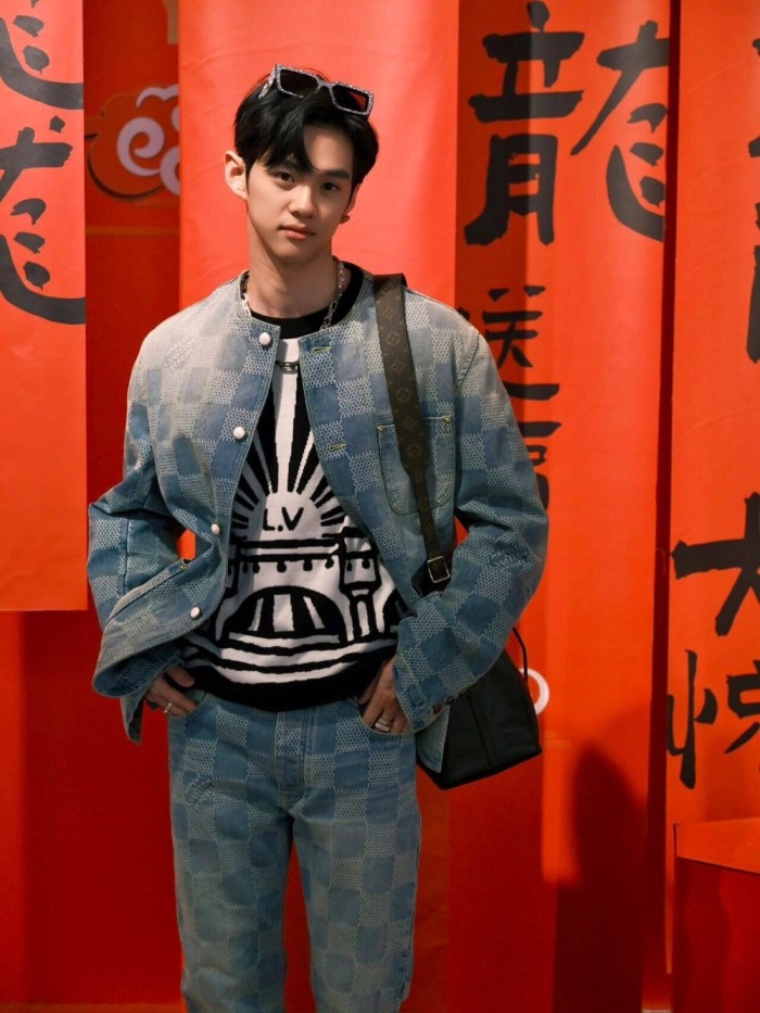 1:1 quality version Collarless denim shirt