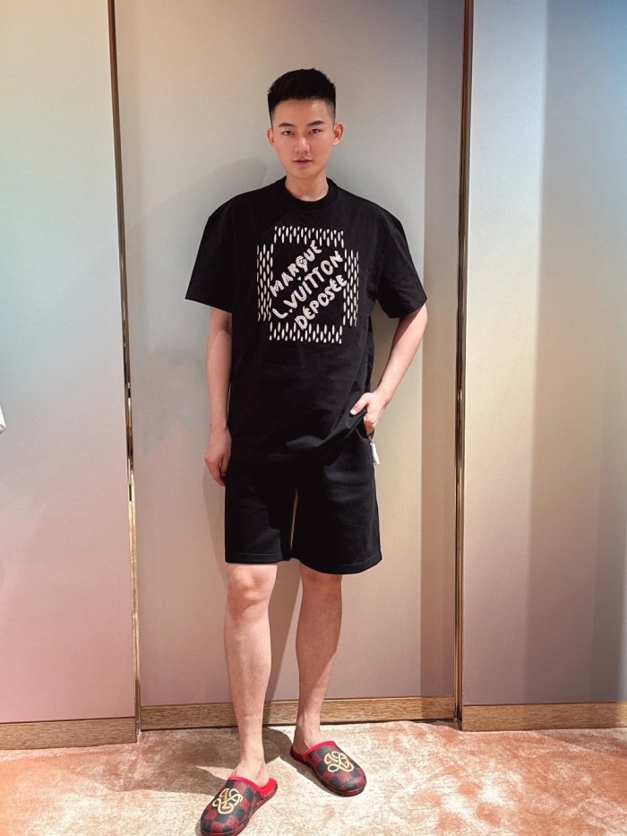 1:1 quality version Embroidered knit shorts