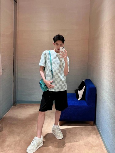 1:1 quality version Checkered tee
