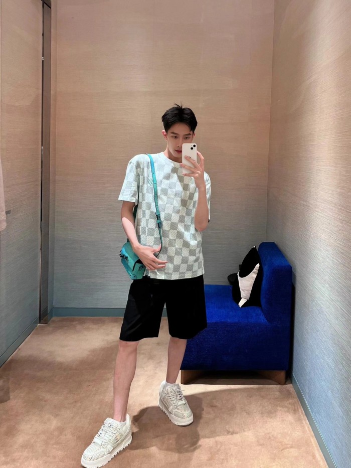 1:1 quality version Checkered tee