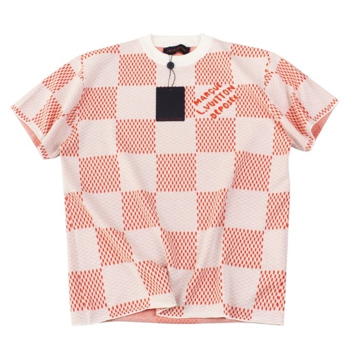 1:1 quality version Checkered Jacquard Woolen tee 2 colors