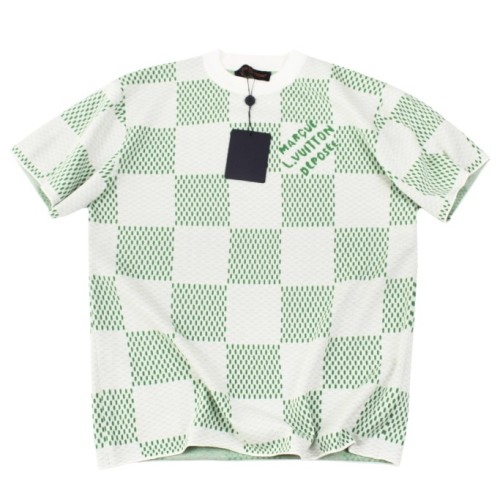 1:1 quality version Checkered Jacquard Woolen tee 2 colors