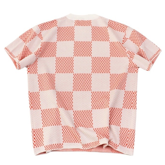 1:1 quality version Checkered Jacquard Woolen tee 2 colors