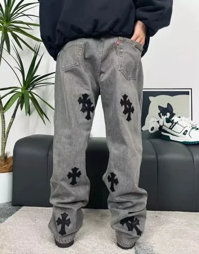 1:1 quality version Classic Cross Patch Washed Jeans