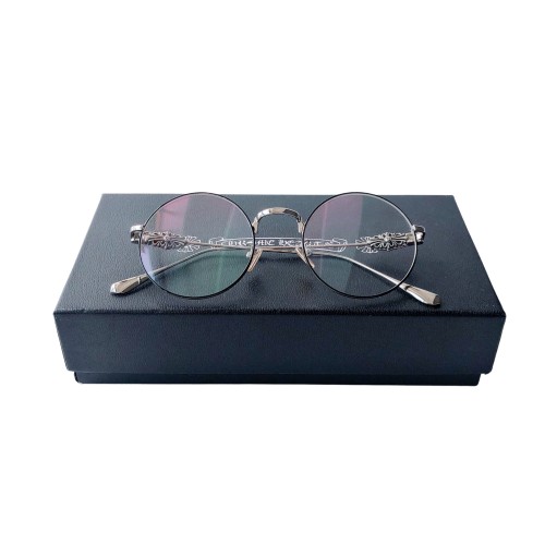 Crucifix glasses in round frame