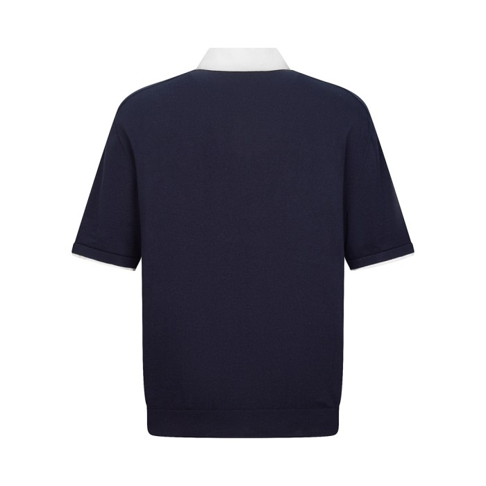 1:1 quality version Embroidered cotton blend tee polo shirt 2 colors