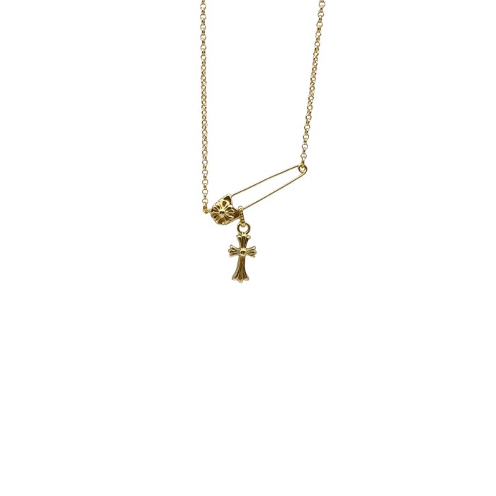 Pin Crucifix Necklace 2 colors