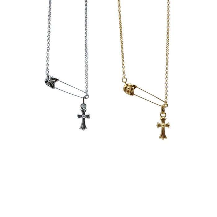 Pin Crucifix Necklace 2 colors