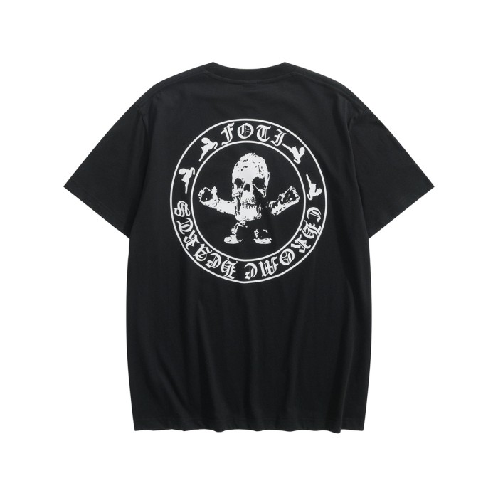 1:1 quality version Round Skull Print tee 2 colors