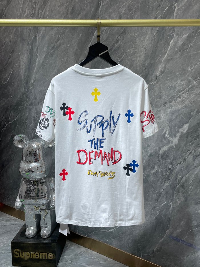 Colorful Cross Hand Painted Graffiti tee 2 colors