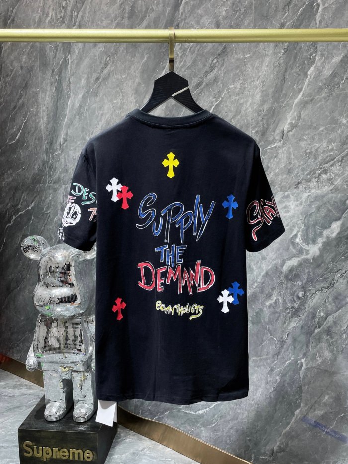 Colorful Cross Hand Painted Graffiti tee 2 colors