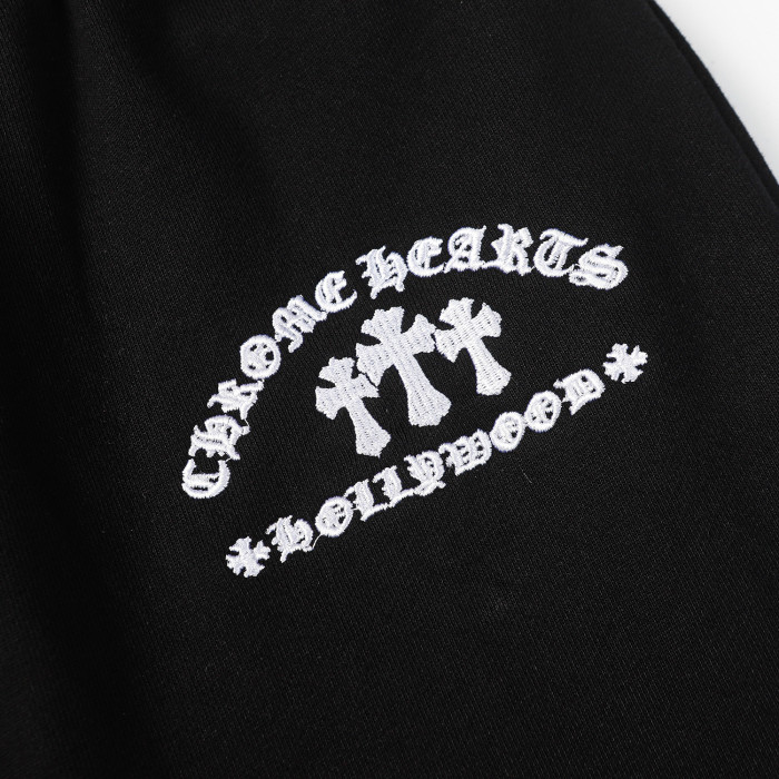 Embroidered Letter Cross Sweatpants