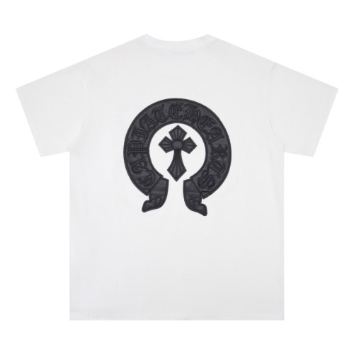 Cross Patchwork Leather Letter tee 2 colors