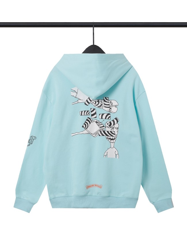  Cartoon Print Hooded Sweatshirt
