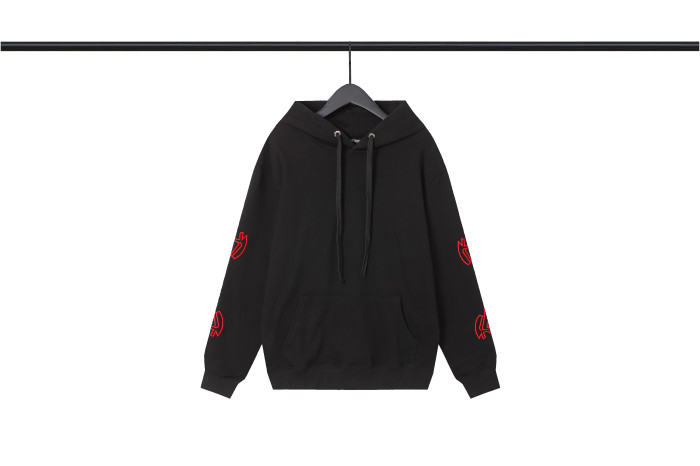  Red Handmade Embroidered Sweatshirt 2 colors