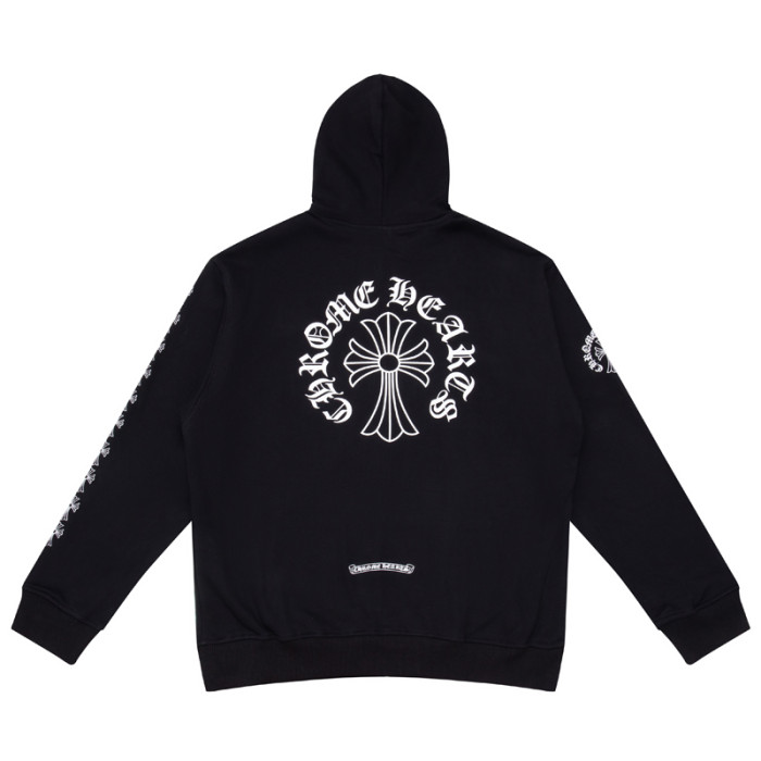  Big Long Cross Flower Arm Zipper Sweatshirt 3 colors