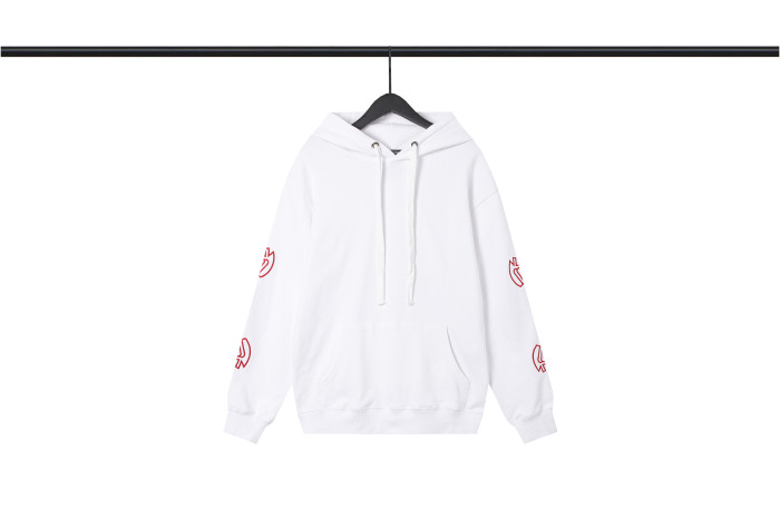  Red Handmade Embroidered Sweatshirt 2 colors