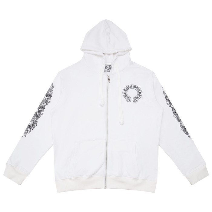  Scroll Logo Minimalist Zipper Hooded Sweatshirt 2 colors