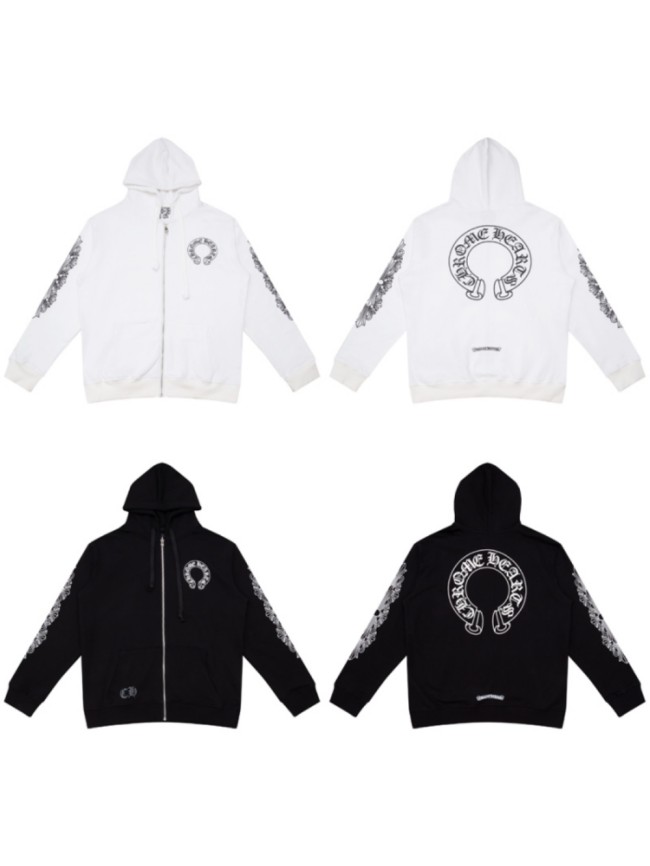  Scroll Logo Minimalist Zipper Hooded Sweatshirt 2 colors