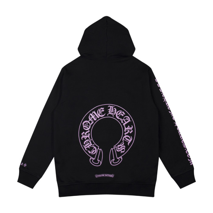  Purple Horseshoe Circle Print Sweatshirt