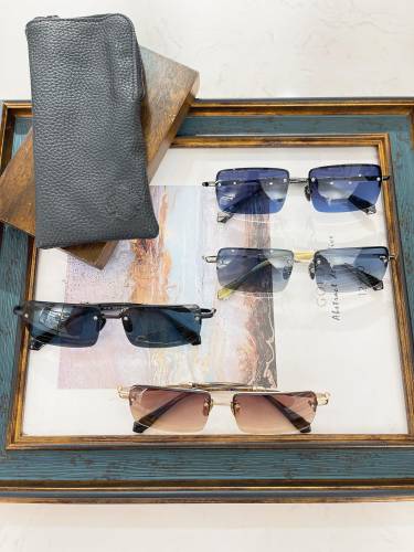 1:1 quality version Semi-wrapped rimmed glasses 4 colors