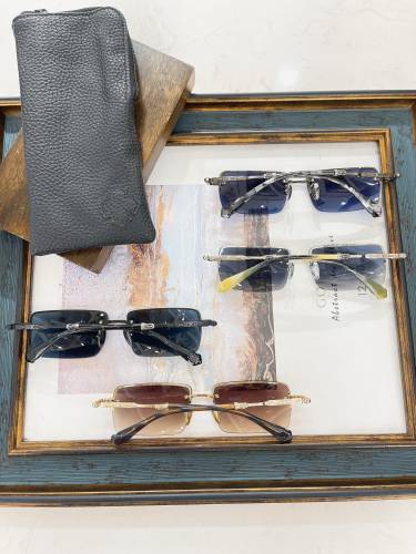 1:1 quality version Semi-wrapped rimmed glasses 4 colors