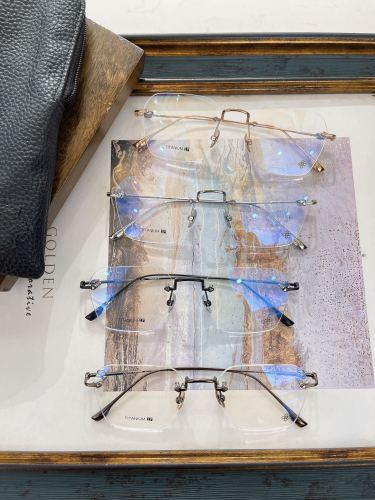 1:1 quality version Rimless glasses with large lenses 4 colors