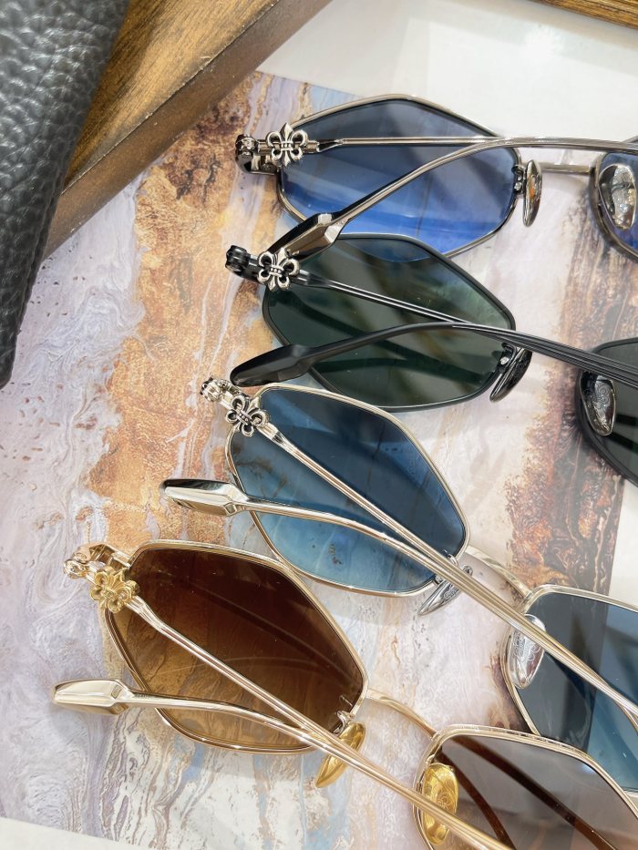 1:1 quality version Diamond shaped metal frame glasses 4 colors