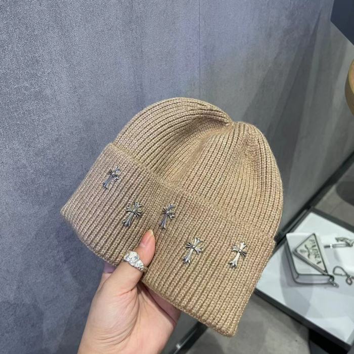 Five Metal Cross Knit beanie 10 colors