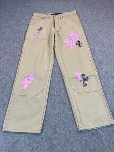 1:1 quality version Pink Checkered Khaki Pants