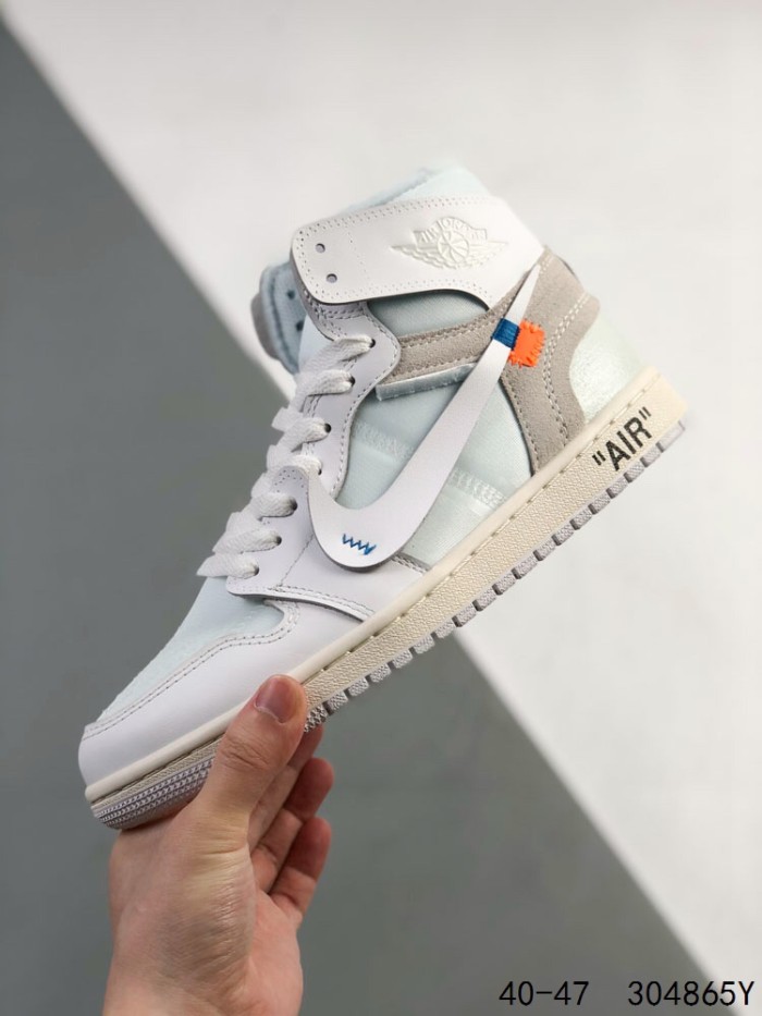 1:1 quality version Generation 1 OW co-branded high-top basketball shoes 3 colors